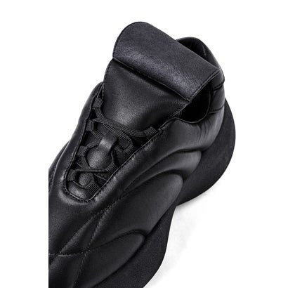 COW LEATHER PUFFER CLEAT TRAINER （Black）｜詳細画像