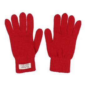 イタリア製カシミヤ混ニット手袋 （レッド）