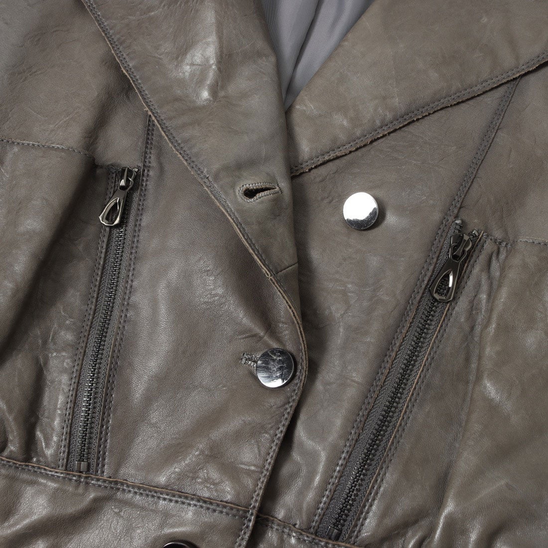 ベスジョーヤ VESGIOIA ラムレザーショートテーラーJKウォッシュ加工