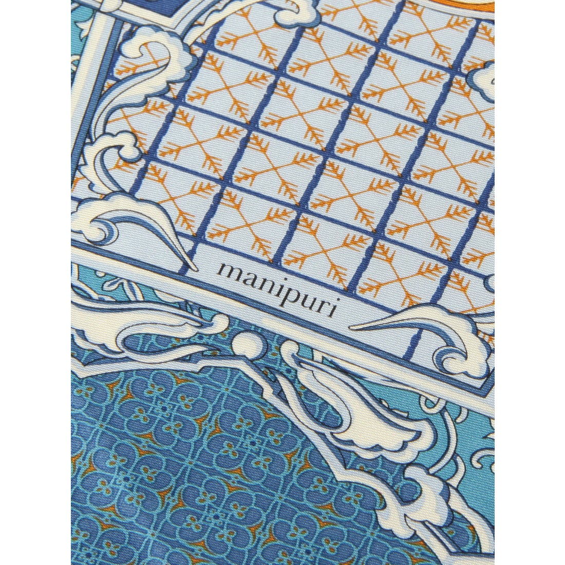 ビアッジョブルー Viaggio Blu ≪MANIPURI≫コラージュシルクスカーフ
