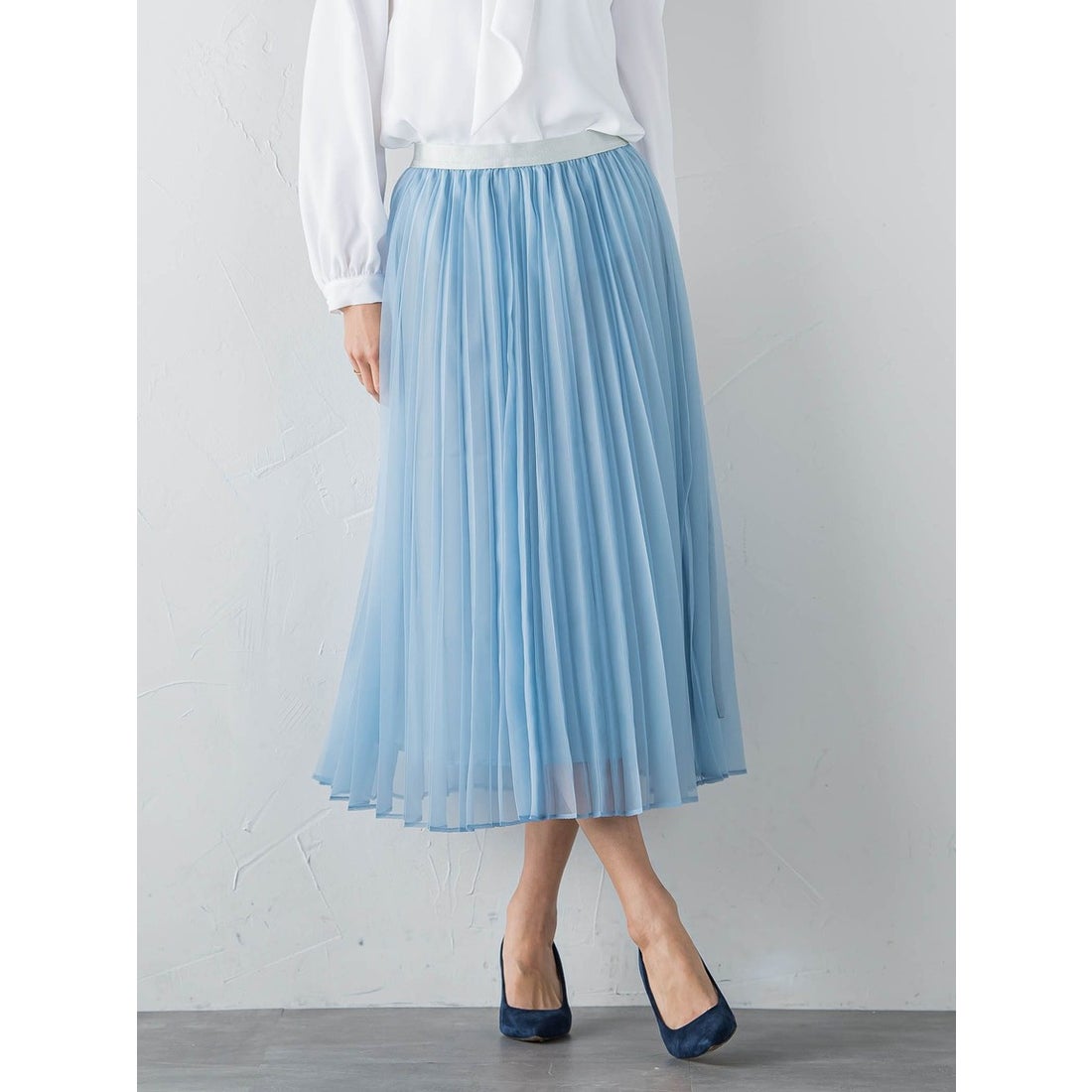 ビアッジョブルー VIAGGIO BLUE プリーツスカート - ロングスカート