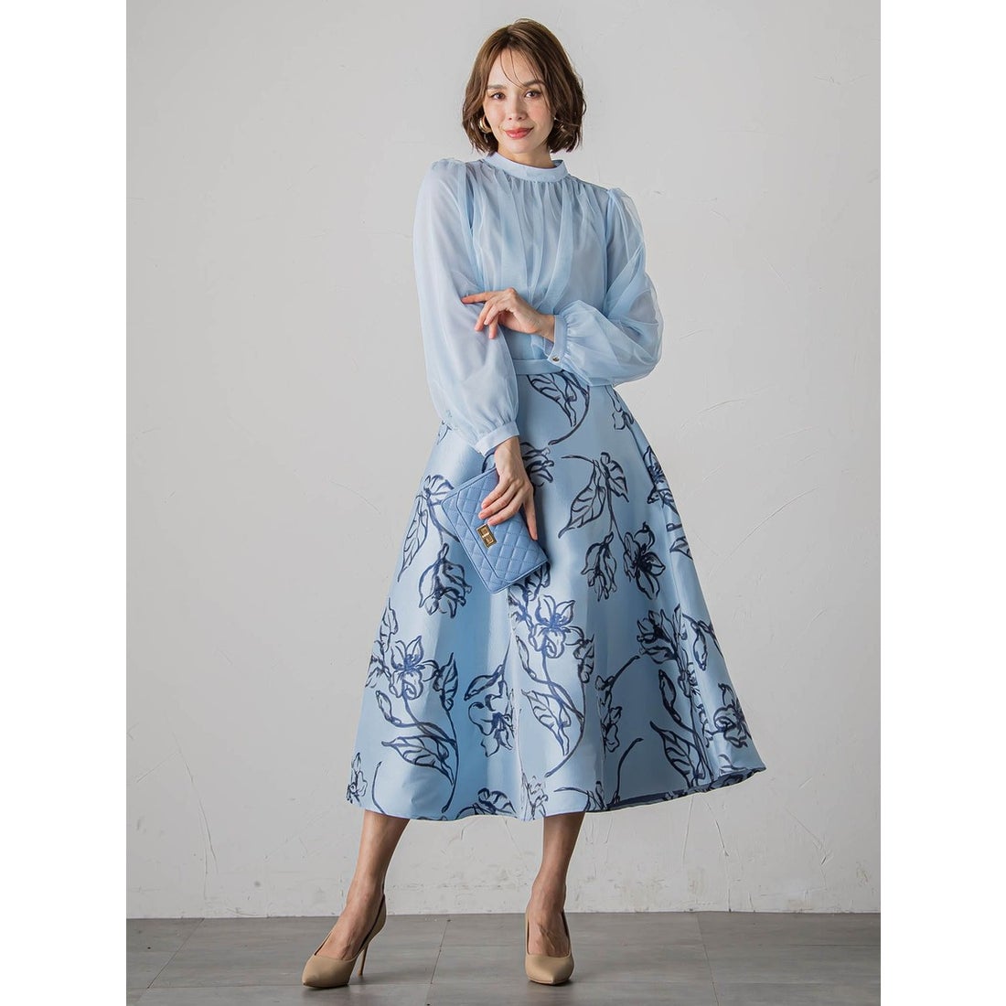 【新品】Viaggio blu チュールレイヤードブラウス シャツ 完売品 黒 ビアッジョブルー Viaggio Blu チュールレイヤードブラウス≪洗濯機で