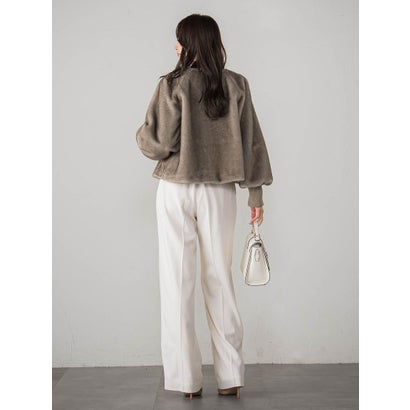 ファージャケット （ライトグレー）｜詳細画像