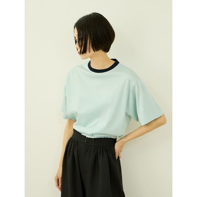 アセジミボウシ リンガーTシャツ （ブルー）