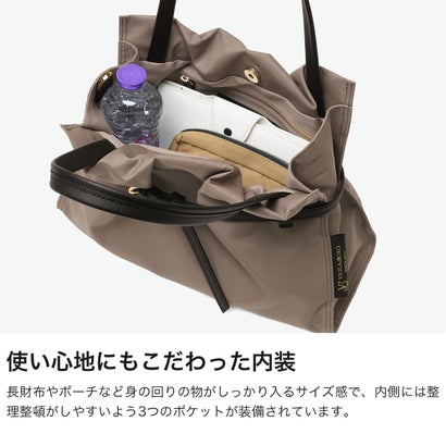 正規品 トートバッグ レディース バッグ トート ブランド 通勤 ナイロン おしゃれ 2WAYトート 大人 A5 ショルダー 日本製 BIANCA ビアンカ ドロスト Mサイズ V-2293 （CHOCOLATE×PINKGRAY）｜詳細画像