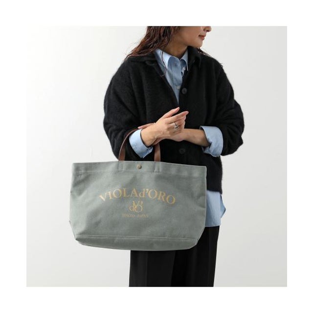 トートバッグ CANVAS BAG BIANCA V-2316 （MINT(ECRU)/グリーン）