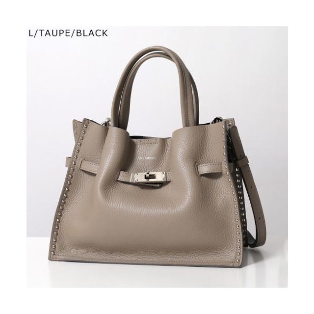 ハンドバッグ MIRO V-8993 ショルダーバッグ （L/TAUPE/BLACK）