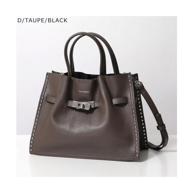 ハンドバッグ MIRO V-8993 ショルダーバッグ （D/TAUPE/BLACK）