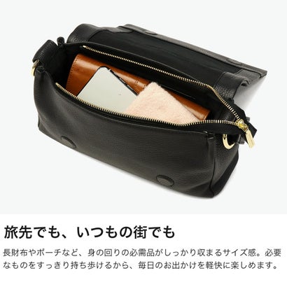 ヴィオラドーロ VIOLAd'ORO 正規品 ボディバッグ レディース ブランド レザー 牛革 肩かけ 斜めがけ エレガント おしゃれ 小さめ コンパクト ショルダー TRERO イタリアンレザーボディバッグ V-1645 （ライトトープ）｜詳細画像