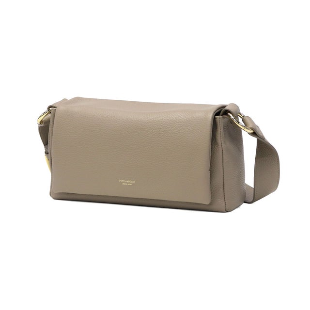 正規品 ボディバッグ レディース ブランド レザー 牛革 肩かけ 斜めがけ エレガント おしゃれ 小さめ コンパクト ショルダー TRERO イタリアンレザーボディバッグ V-1645 （ライトトープ）