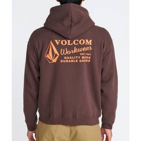 ジップアップ パーカー フーディー メンズ ロゴ バックプリント （BRW）