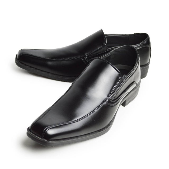 
                    ビジネスシューズ メンズ 紳士靴 革靴 ビジネス コンフォート AIR WALKING 軽量 スリッポン スワールモカ （ブラック）