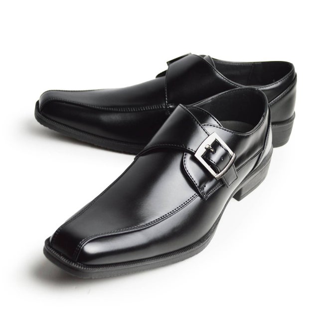 
                    ビジネスシューズ メンズ 紳士靴 革靴 ビジネス コンフォート AIR WALKING 軽量 モンクストラップ スワールモカ （ブラック）