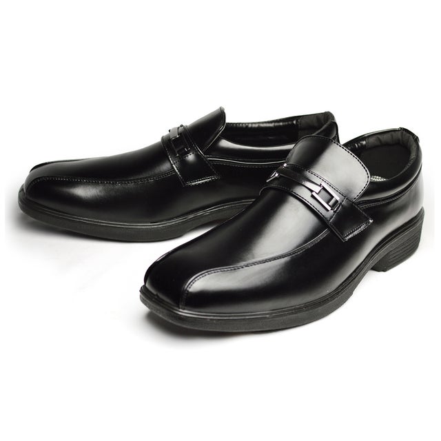
                    ビジネスシューズ メンズ 紳士靴 革靴 ビジネススニーカー ウォーキング コンフォート 軽量 幅広 ビットローファー （ブラック）