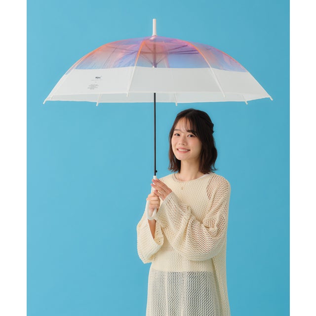 ビニール傘 雨傘 長傘 レディース 女性 長く使える 丈夫 通勤 通学 おしゃれ かわいい 彼女 母 母の日 プレゼント ギフト 誕生日 クリスマス プチギフト【Wpc.】 切り継ぎグラデーション (ピンク)