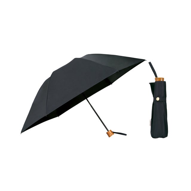 【公式限定】晴雨兼用 最強の日傘 折りたたみ レディース 女性 無地 シンプル 日焼け対策 UV対策 大きめ 大きい 大判 折り畳み傘 彼女 母 母の日 おしゃれ かわいい 誕生日 クリスマス プレゼント ギフト【Wpc.UVO】 CALM PARASOL3段無地mini (ブラック)
