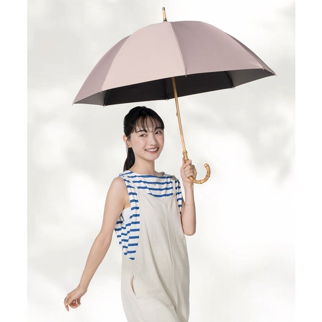 晴雨兼用 最強の日傘 長傘 レディース 女性 完全遮光 無地 シンプル 大きめ 大きい 大判 日焼け対策 UV対策 彼女 母 母の日 おしゃれ かわいい 誕生日 クリスマス プレゼント ギフト【Wpc.UVO】 CALM PARASOL long8K無地 (ピンク)