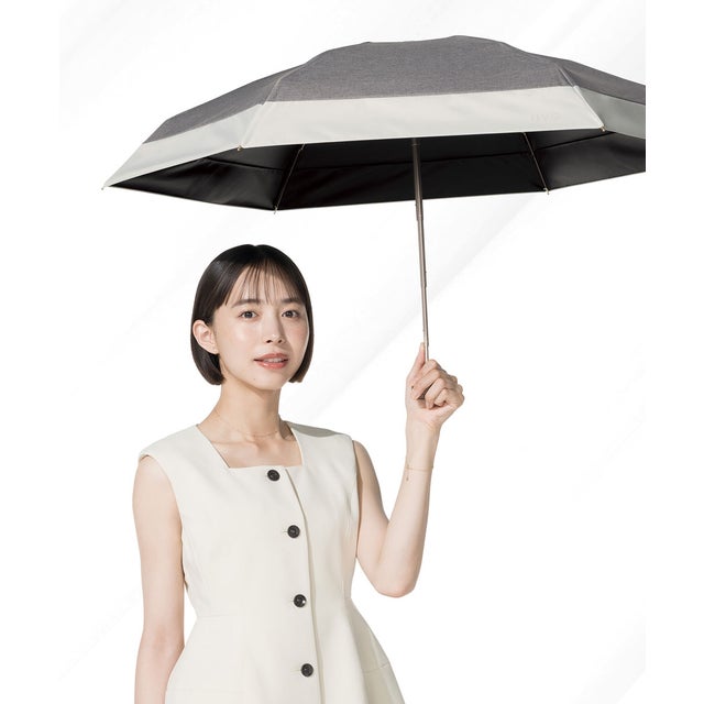 晴雨兼用 最強の日傘 折りたたみ レディース 女性 日焼け対策 UV対策 大きめ 大きい 大判 折り畳み傘 彼女 母 母の日 おしゃれ かわいい 誕生日 クリスマス プレゼント ギフト【Wpc.UVO】 PARASOL5段折 切り継ぎ mini (グレー×オフ)