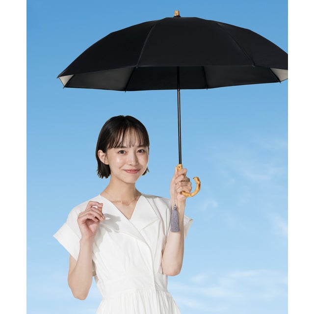 晴雨兼用 最強の日傘 折りたたみ レディース 女性 無地 シンプル 日焼け対策 UV対策 折り畳み傘 彼女 母 母の日 おしゃれ かわいい 誕生日 クリスマス プレゼント ギフト【Wpc.UVO】 PARASOL2段折 無地タッセルmini (タッセル/ブラック)