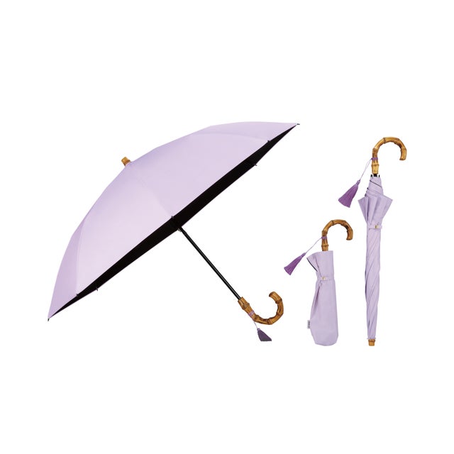 【公式限定】晴雨兼用 最強の日傘 折りたたみ レディース 女性 無地 シンプル 日焼け対策 UV対策 折り畳み傘 彼女 母 母の日 おしゃれ かわいい 誕生日 クリスマス プレゼント ギフト【Wpc.UVO】 PARASOL2段折 無地タッセルmini (タッセル/ラベンダー)