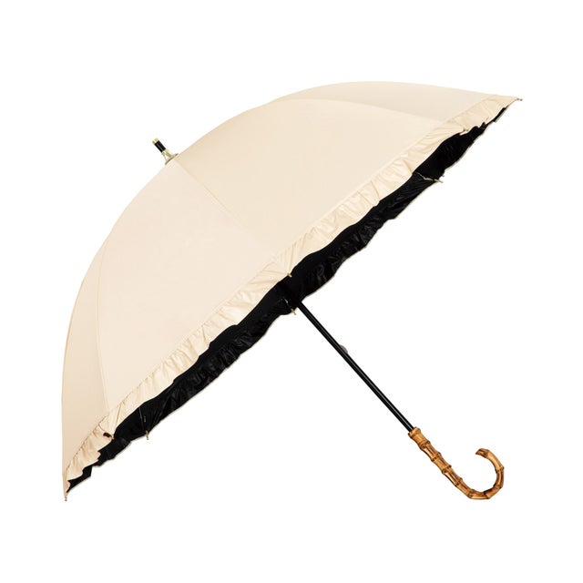 【公式限定】晴雨兼用 最強の日傘 長傘 レディース 女性 完全遮光 大きめ 大きい 大判 日焼け対策 UV対策 彼女 母 母の日 おしゃれ かわいい 誕生日 クリスマス プレゼント ギフト【Wpc.UVO】 PARASOL long8Kフリル (フリル/ベージュ(限定色))