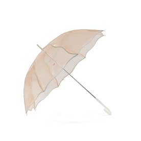 傘 ビニール傘 レディース 雨傘 長傘 手開き 60cm ブランド ビニール クリア 手動 おしゃれ 透明傘 大きめ 可愛い 女性 パイピング シンプル ウェービーアンブレラ PT-071-001 （ピンク）
