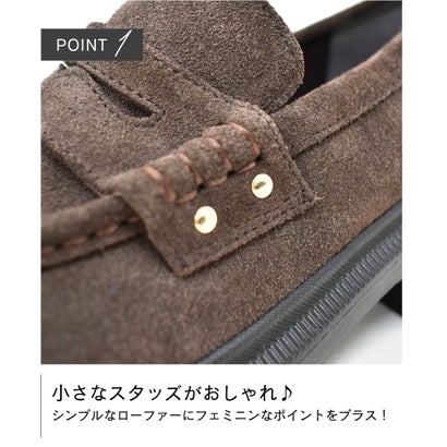 厚底スタッズローファー （ベージュ）｜詳細画像