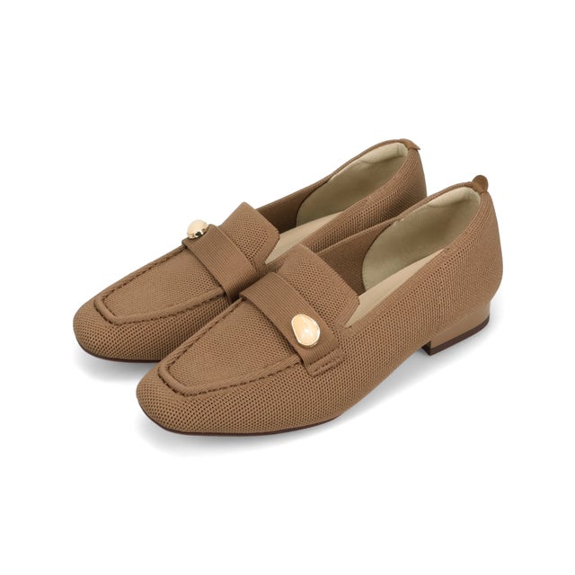 2026秋冬新作ストーンパーツ付きニットローファー/62319 （BROWN）