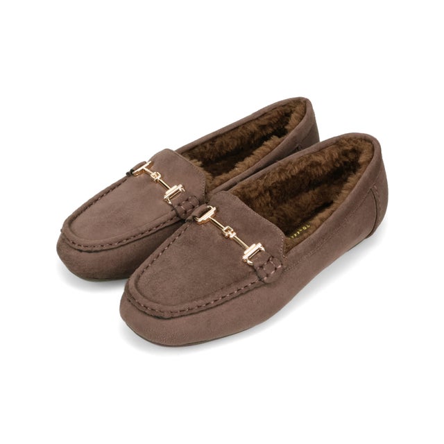 2026秋冬新作ビットモチーフ付きファーモカシン/62318 （BROWN）