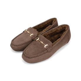 2026秋冬新作ビットモチーフ付きファーモカシン/62318 （BROWN）