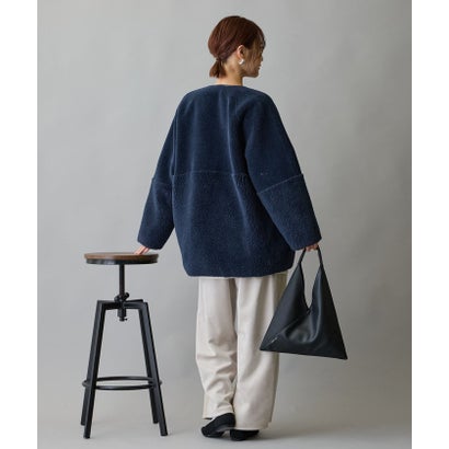 リバーシブルボアコート （67ネイビー）｜詳細画像