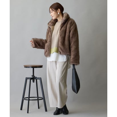 ウォルド WALDO バイカラーポンチョニットプルオーバー （19ライトグレー）｜詳細画像