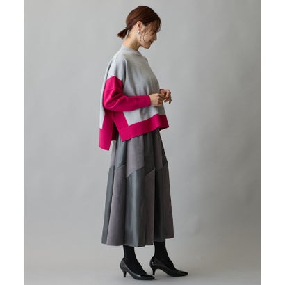 ウォルド WALDO バイカラーポンチョニットプルオーバー （49ブラック）｜詳細画像