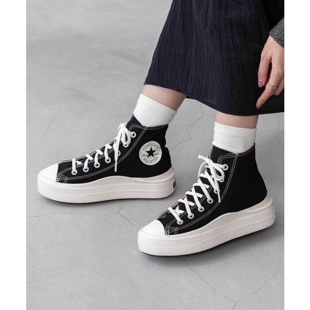 CONVERSE コンバース ALL STAR LIGHT PLTS Ⅱ HI オールスター ライト 軽量 厚底 ハイカットスニーカー （4020ブラック）