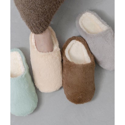 ふわふわ 暖かい 冬用 スリッパ ルームシューズ （9076ブルーグリーン）｜詳細画像