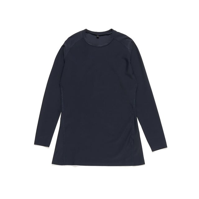 /長袖ストレッチアンダー 丸首 （ネイビー）