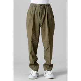 2 TUCKED WIDE TAPERED EASY PANTS （KHAKI）