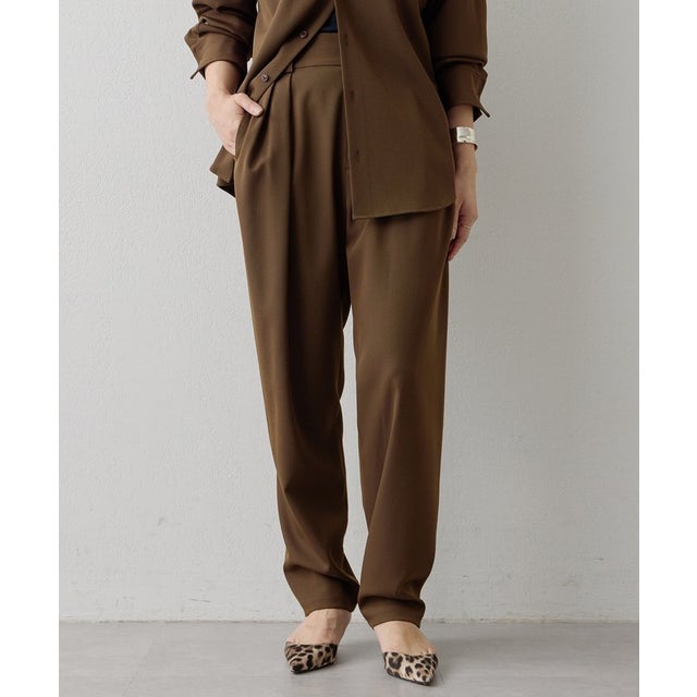 【Drawing Numbers】リュクスツイルテーパードパンツ （brown）