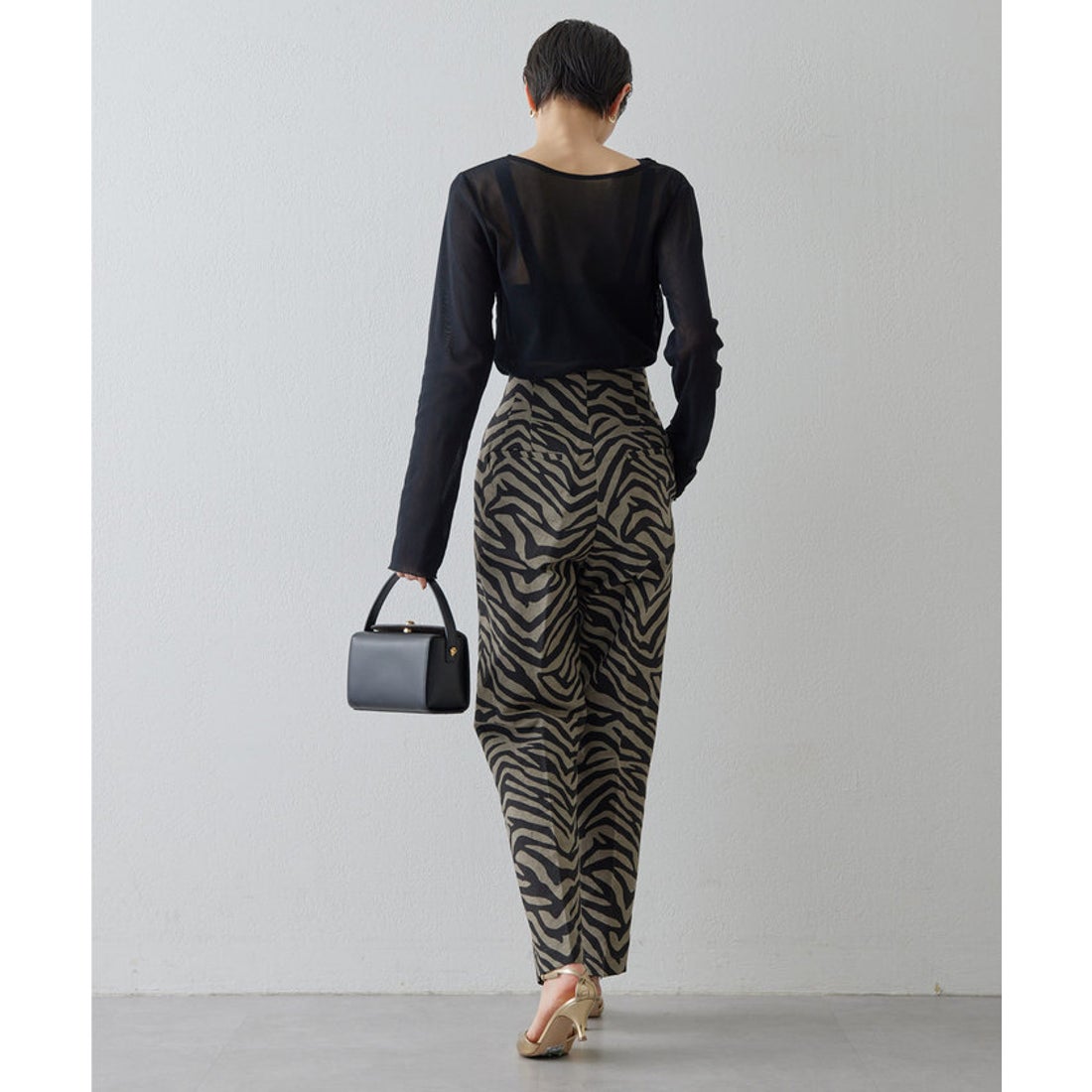 ウィムガゼット Whim Gazette 2wayシアーメッシュプルオーバー （black