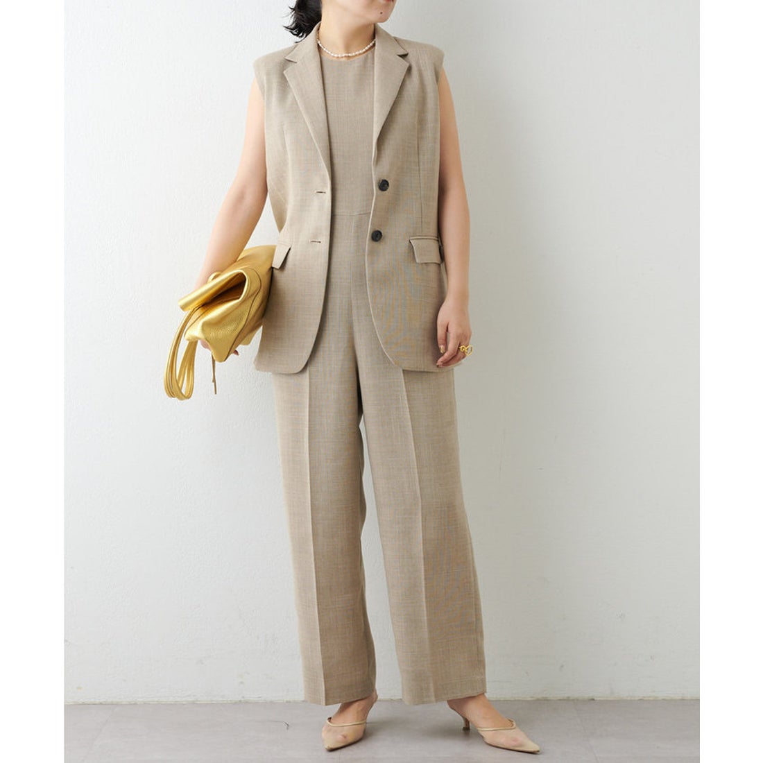 ウィムガゼット Whim Gazette Vバックシャンオールインワン （beige 