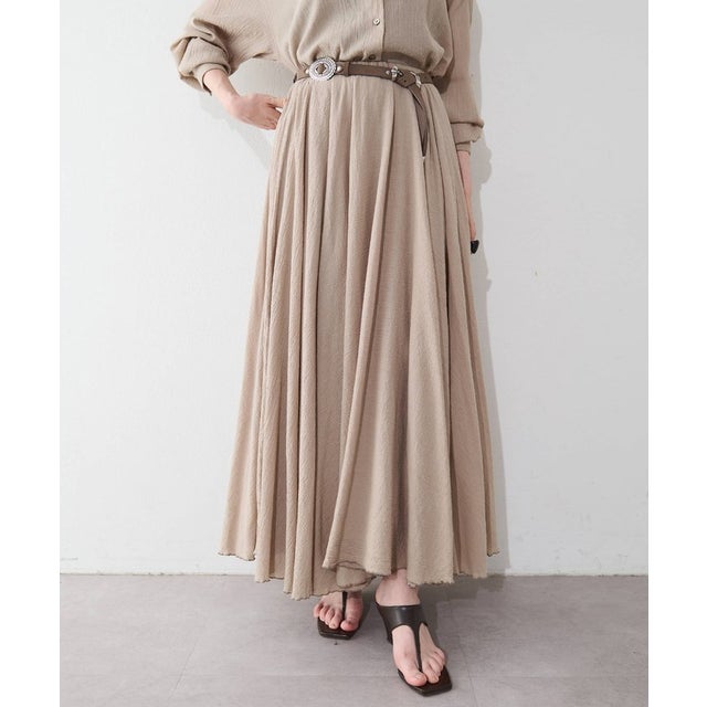 コットンガーゼシフォンスカート （beige）