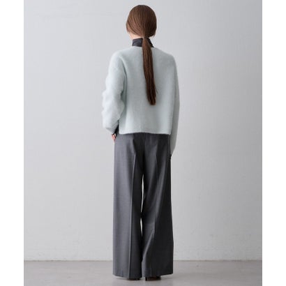 カシミヤ混ファークルーネックニットプルオーバー （mintgreen）｜詳細画像