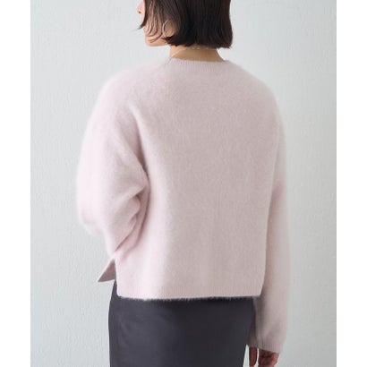 カシミヤ混ファークルーネックニットプルオーバー （mintgreen）｜詳細画像