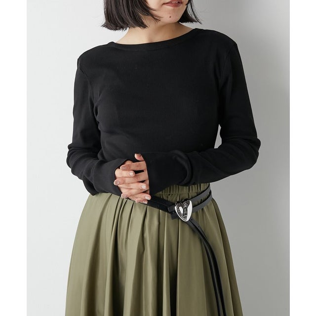 Vバックシャンテレコカットソー （black(1)）