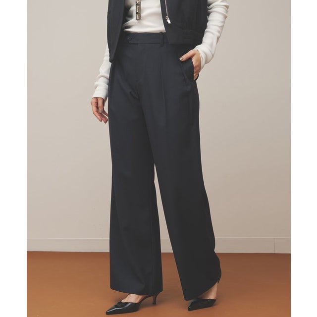 【THE BAAT】Wide trousers （navy）