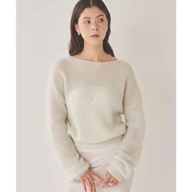 モヘヤラメニットプルオーバー （offwhite）