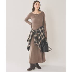 ロングニットワンピース （mocha）