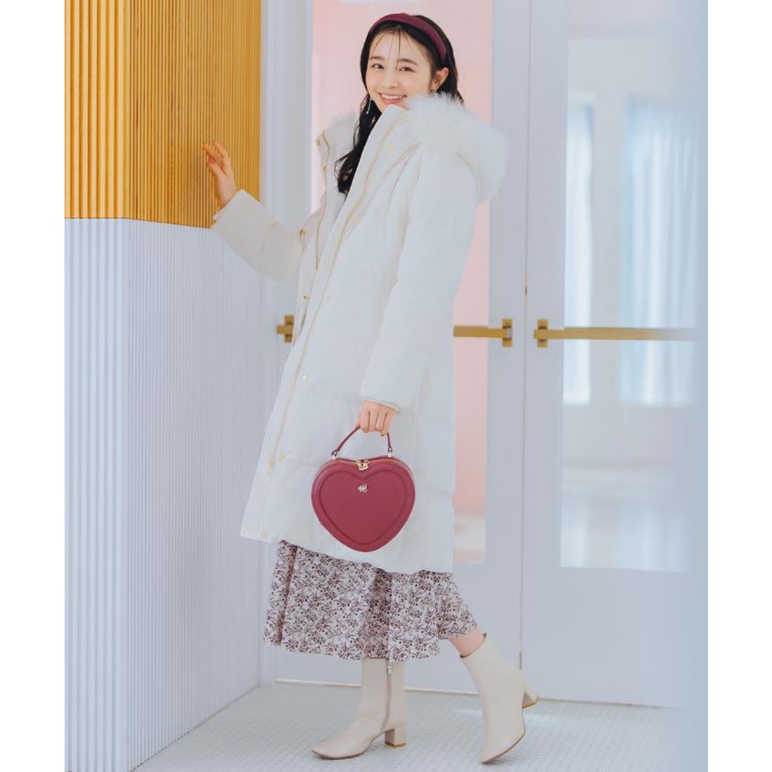 WILL SELECTION foxファーロングダッフルコート ウィルセレクション WILLSELECTION FOXファー付きロングダウン （オフ