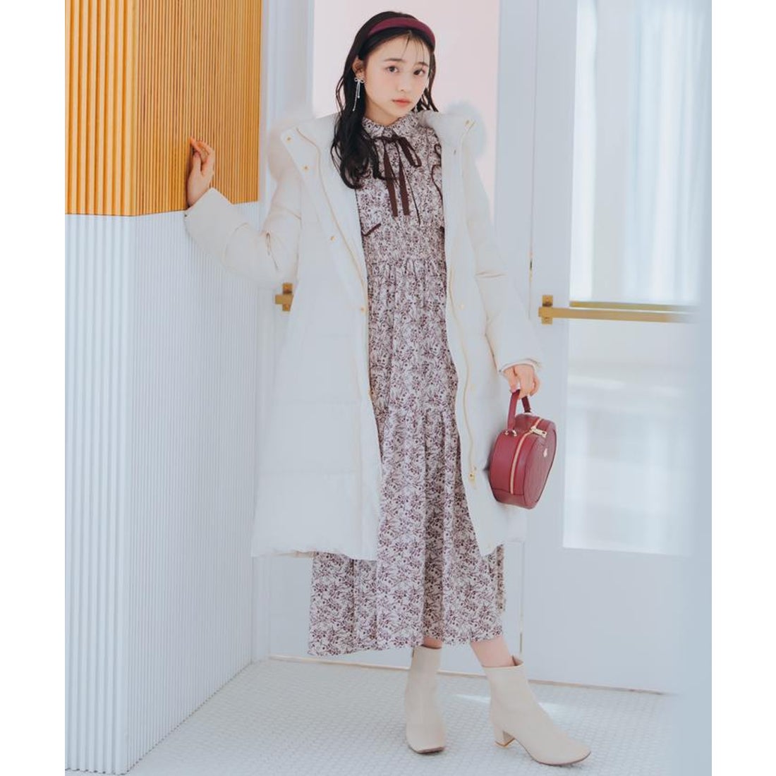 ウィルセレクション WILLSELECTION FOXファー付きロングダウン （オフ