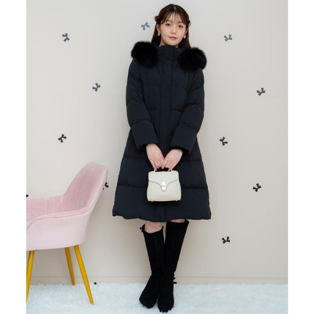ウィルセレクション WILLSELECTION FOXファー付きロングダウン （オフ